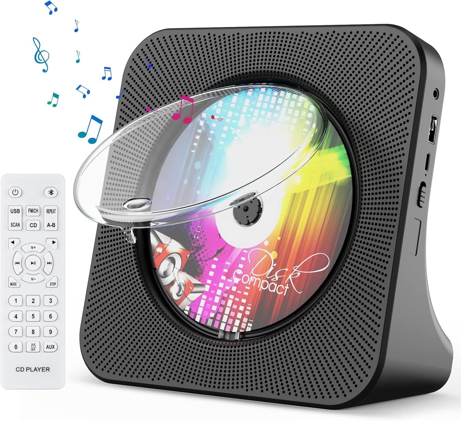 6в1 CD плеър + Bluetooth 5.0 HiFi високоговорител + FM радио + USB C