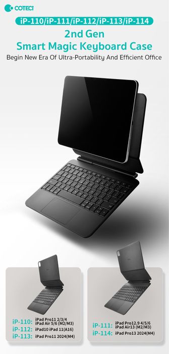Ipad A16 Ipad pro 11 M2/M4 keyboard folio Чехол клавиатура