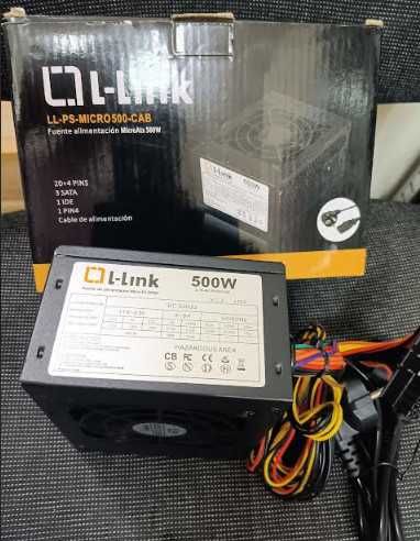 Блок захранване L-Link LL-PS-MICRO-500-CAB, 500W, 24-пинов