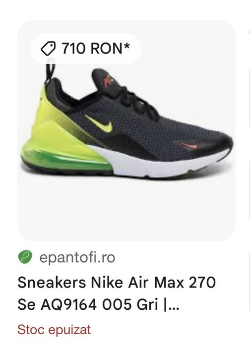 Adidasi dama Nike Ari max 270, marimea 37