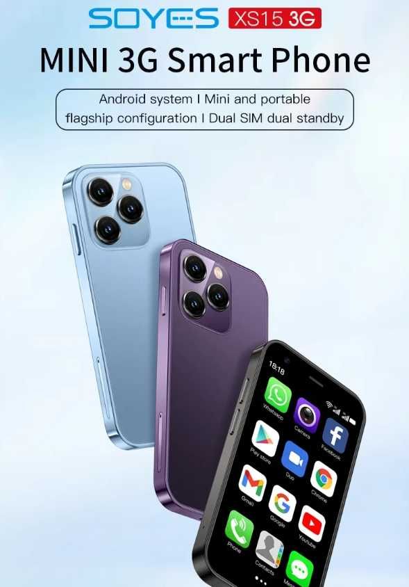Mini smartfon Soyes XS15 Android sensor, 3G 2/16 GB telefon
