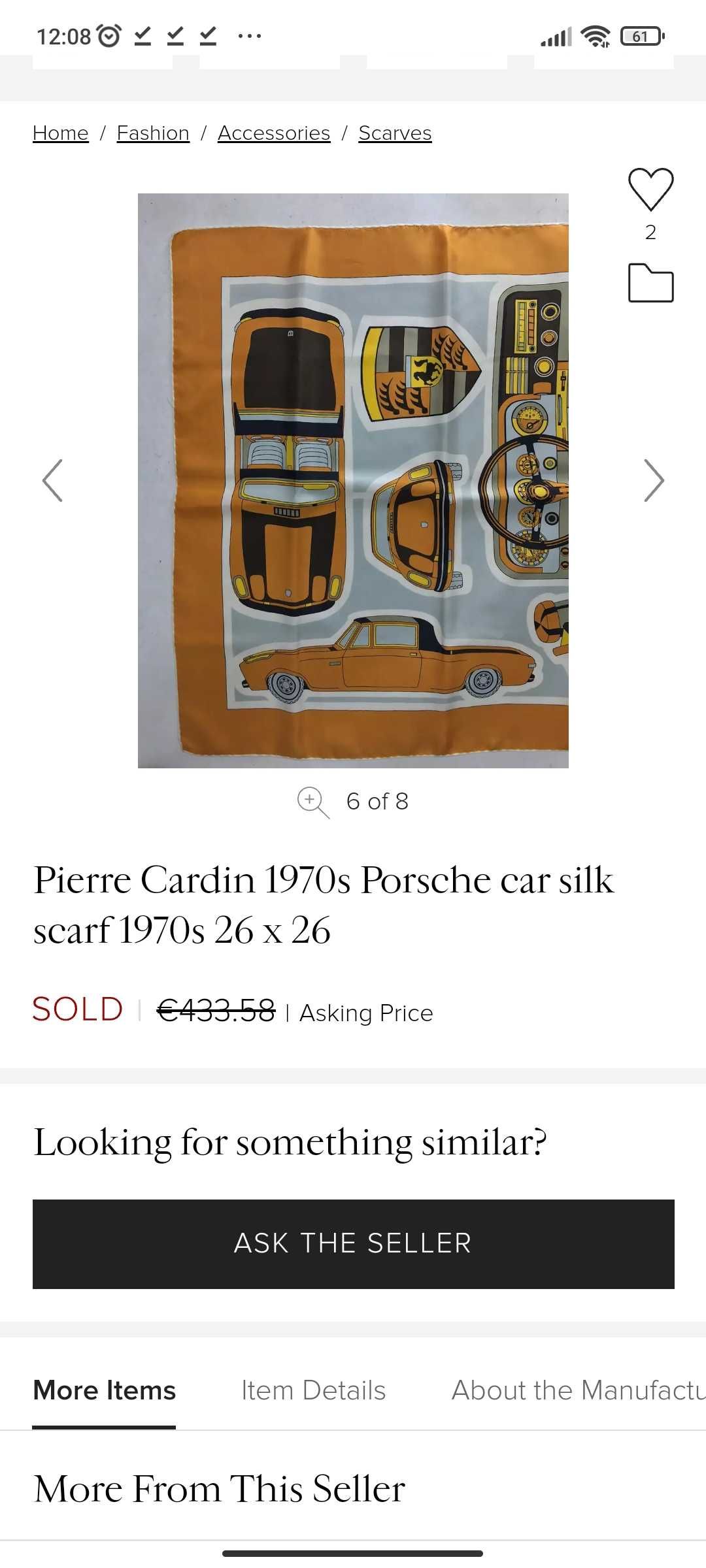 Eșarfă de colecție Pierre Cardin