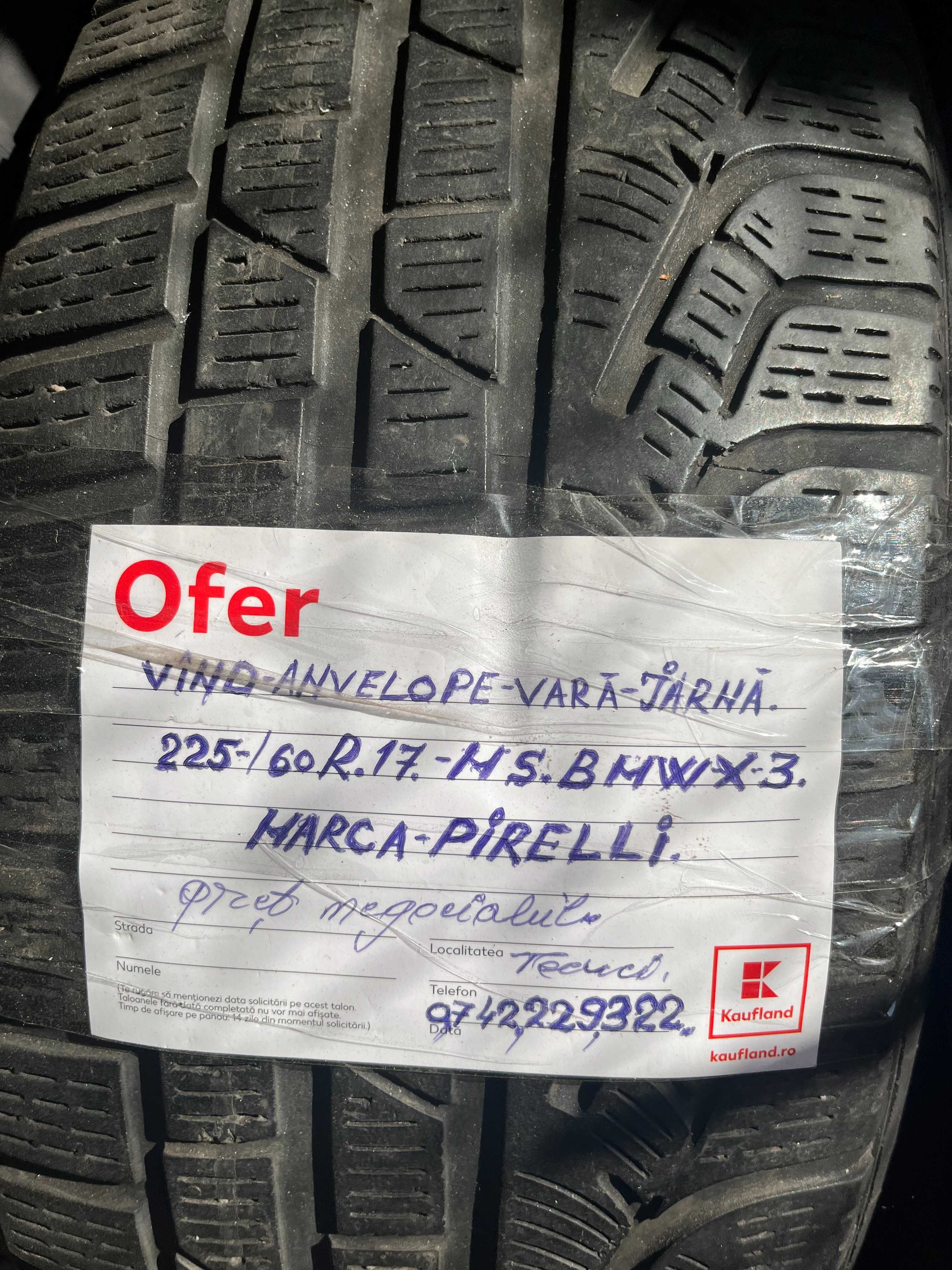 Vand anvelope All Seasons Pirelli BMW X3