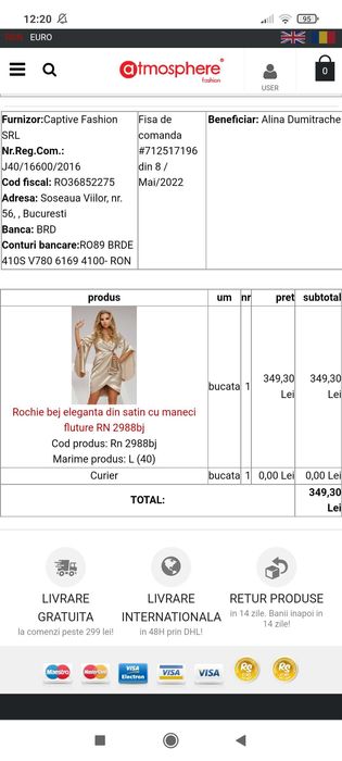 Rochie Atmosphere 40