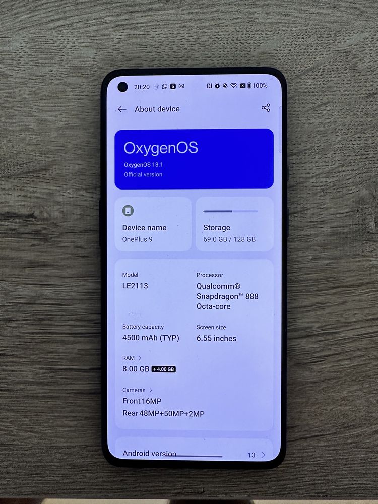 OnePlus 9 128GB Mermorie 8GB RAM Stare excelenta