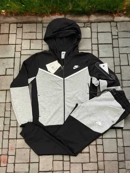 Trening Nike TECH Fleece Negru-Gri / Produs Premium / Bumbac