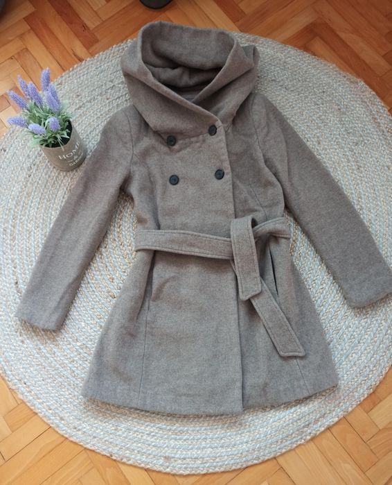 Бежово палто ZARA вълна