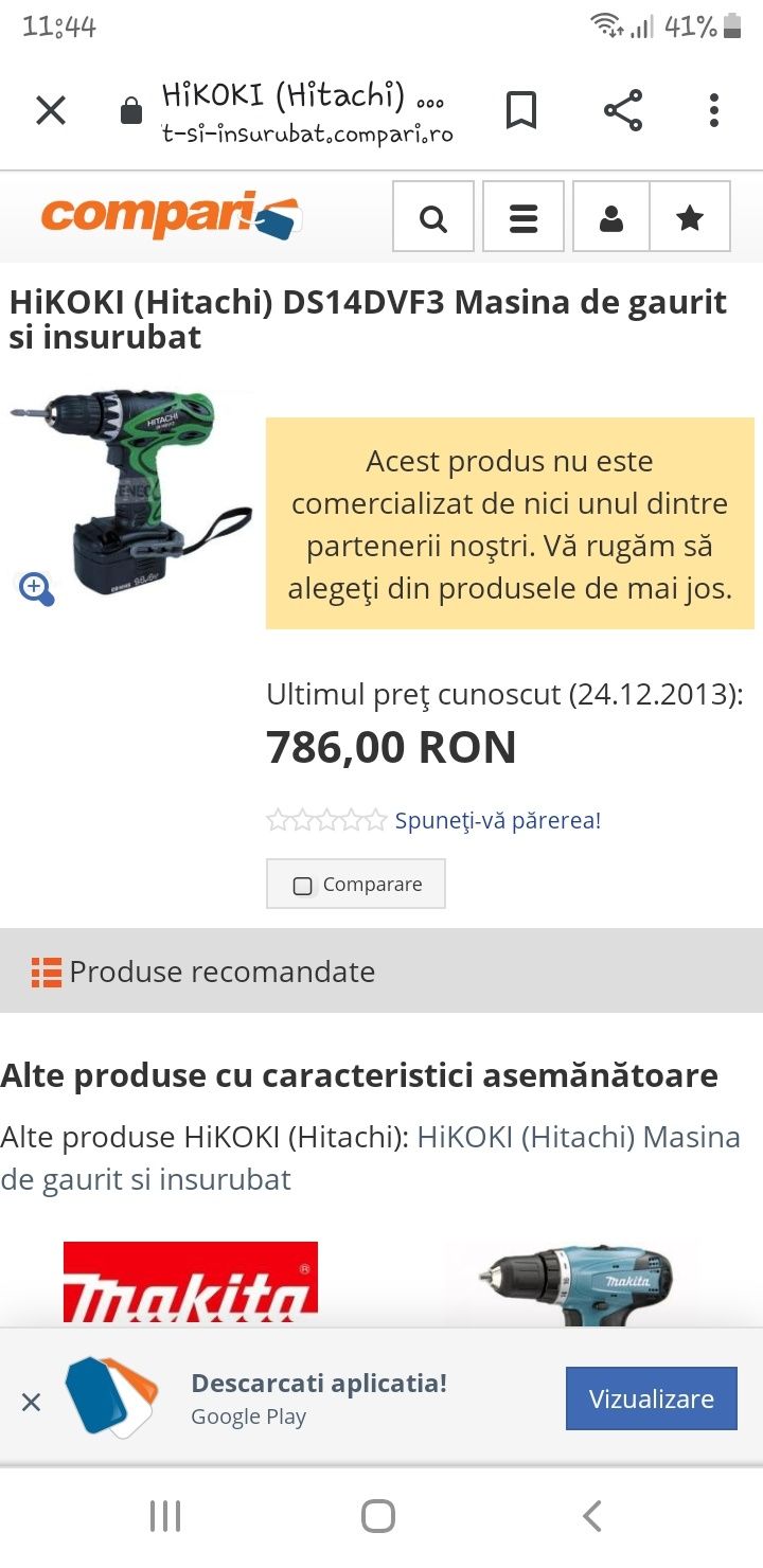 Bormasina hitachi 14,4v ds14dvf3