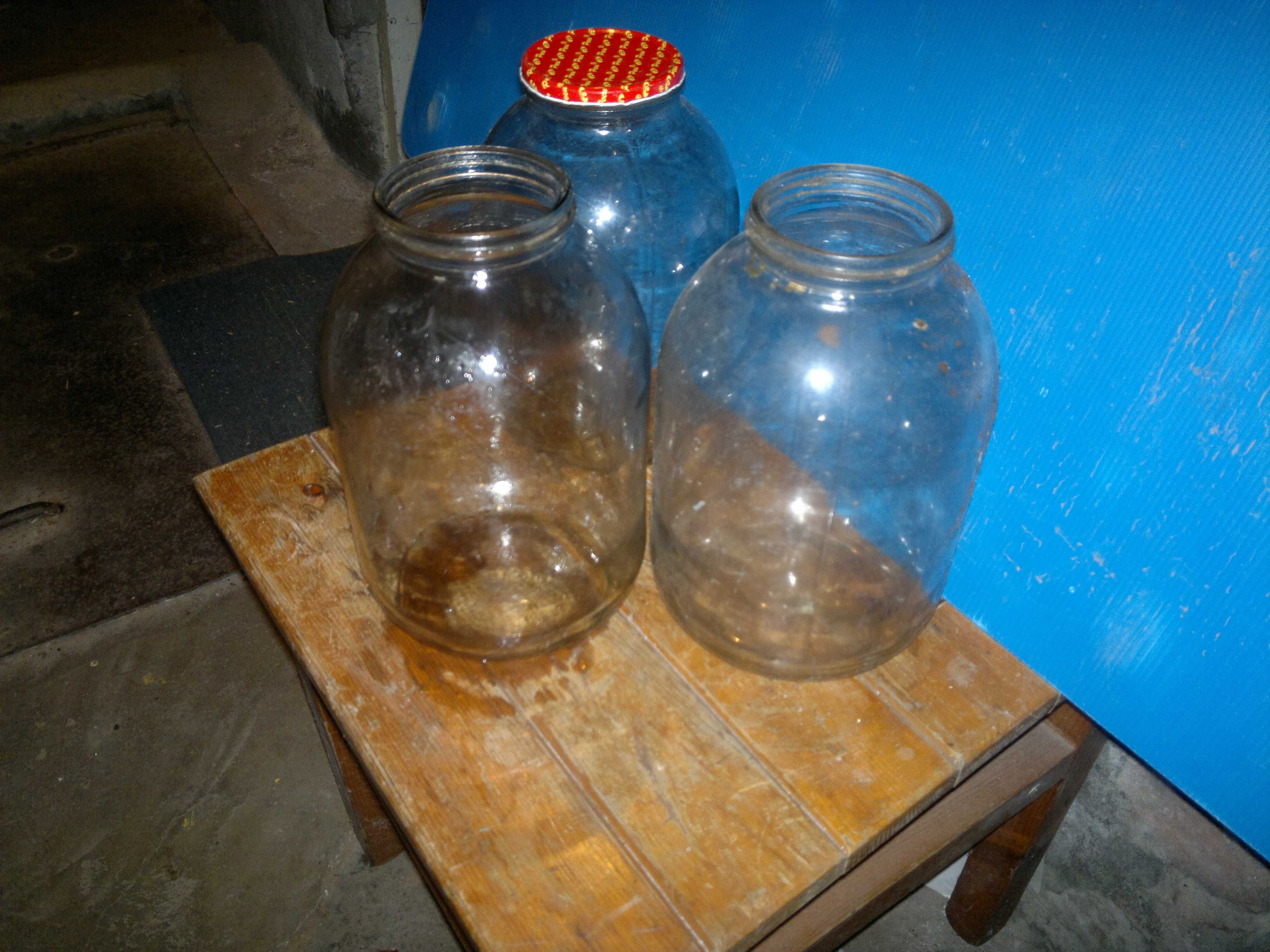 Буркани с винт,три литрови,