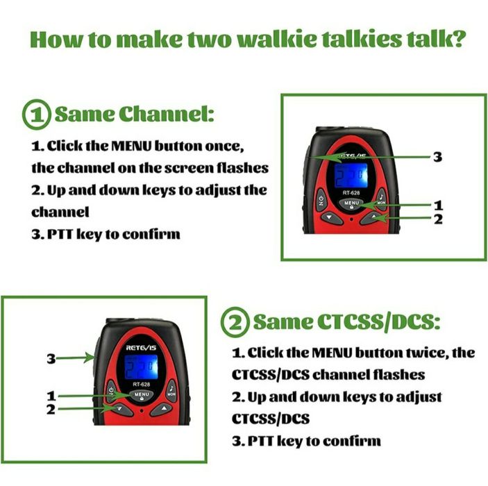 Walkie talkie pentru copii Retevis RT628