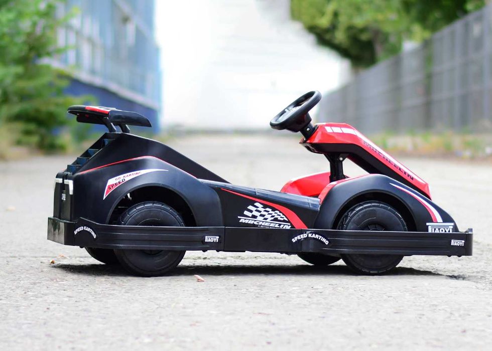 Masinuta-Kart pt. 3-11 ani, Racing 90W 12V 7Ah, telecomanda, Rosie