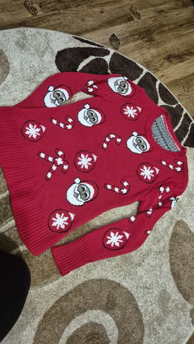 Pulover tematica Craciun, 30% lana, unisex