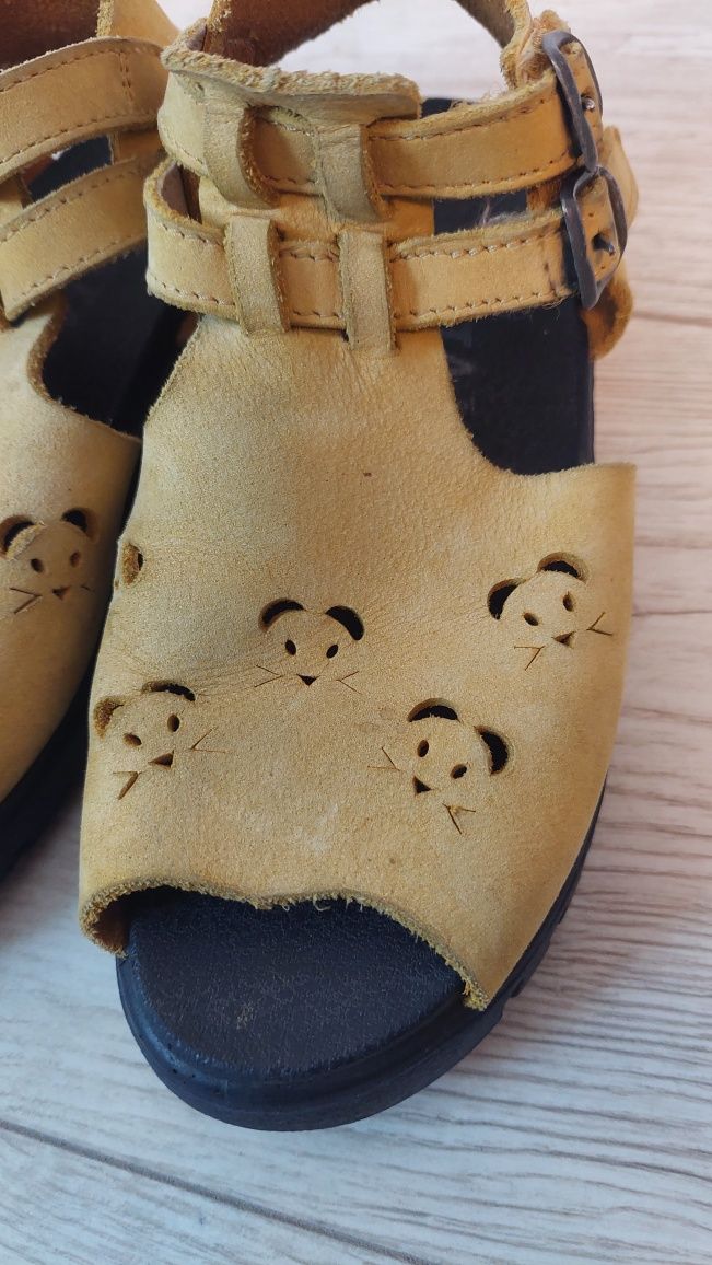 Sandale piele ricosta mustar marimea 29 18.5 cm