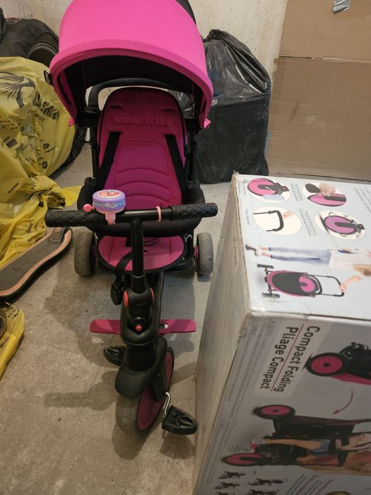 Сгъваема триколка 6-в-1 на smarTrike STR3, розов цвят