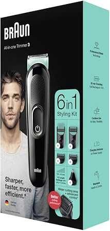 Тример за брада и тяло Braun All In One Trimmer 3 MGK3321, 6 аксесоара