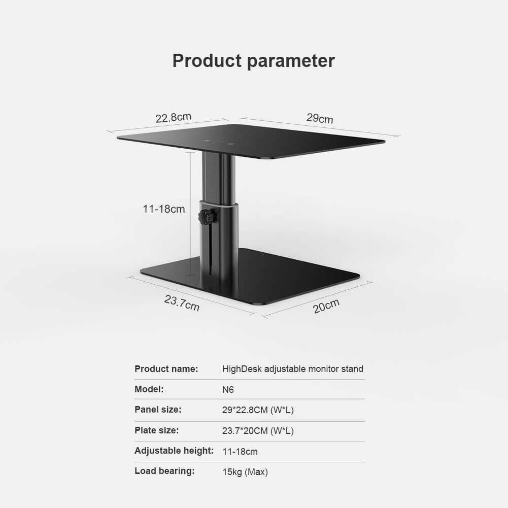 Suport Stand Monitor Reglabil Nillkin HighDesk Silver Argintiu