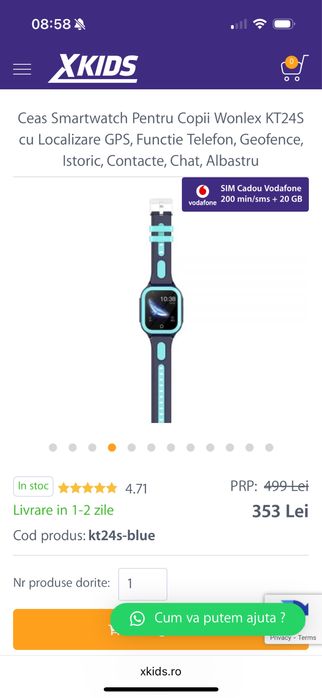 Smart watch pentru copii, cadou tag smart finder