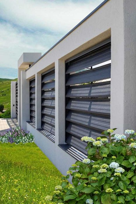 Garduri si porti stil jaluzea, sipca metalica, tabla cutata