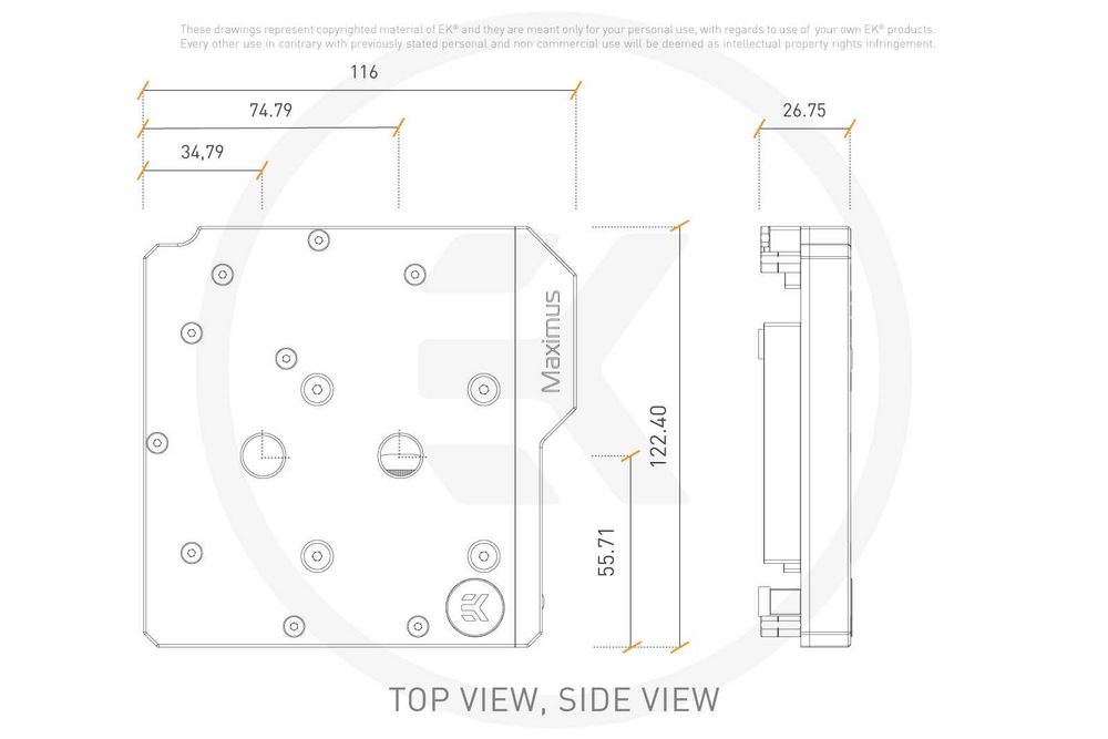 Waterblock EKWB EK Momentum ROG Maximus XI Hero D-RGB