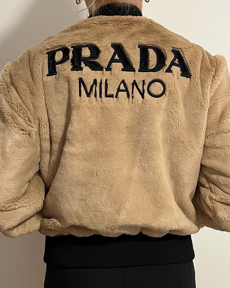 Geaca blana Prada Made in Italy