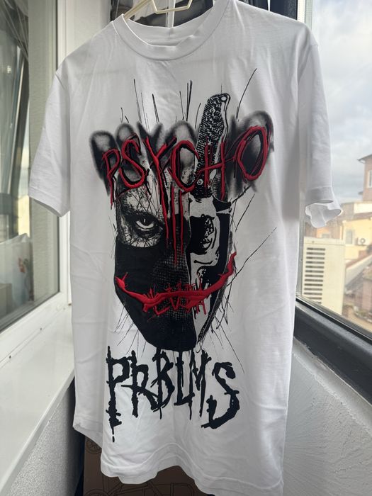 Тениска psycho 3 бяла