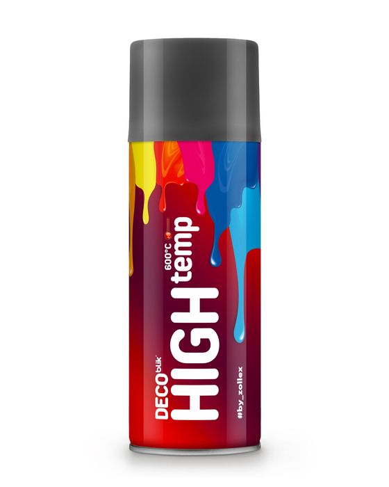 спрей боя deco blik high temperature 600° (silver) 450ml  zollex, ...