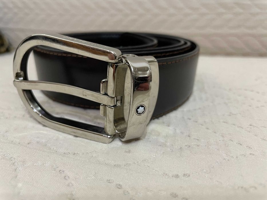 Curea reversibila Montblanc 114412 negru maro 30 mm