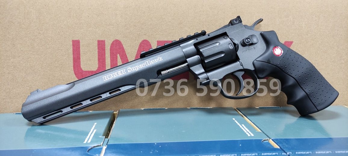 Revolver Airsoft Puternic 4J Original Ruger SuperHawk 8"