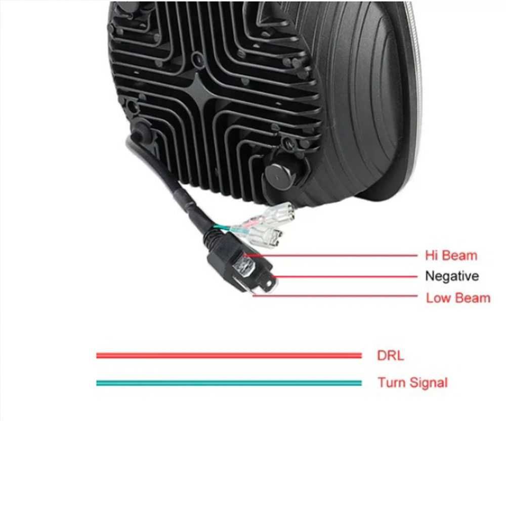 LED фар/лампа/халоген 5x7",12V-24V, къси/дълги с DRL дневни светлини