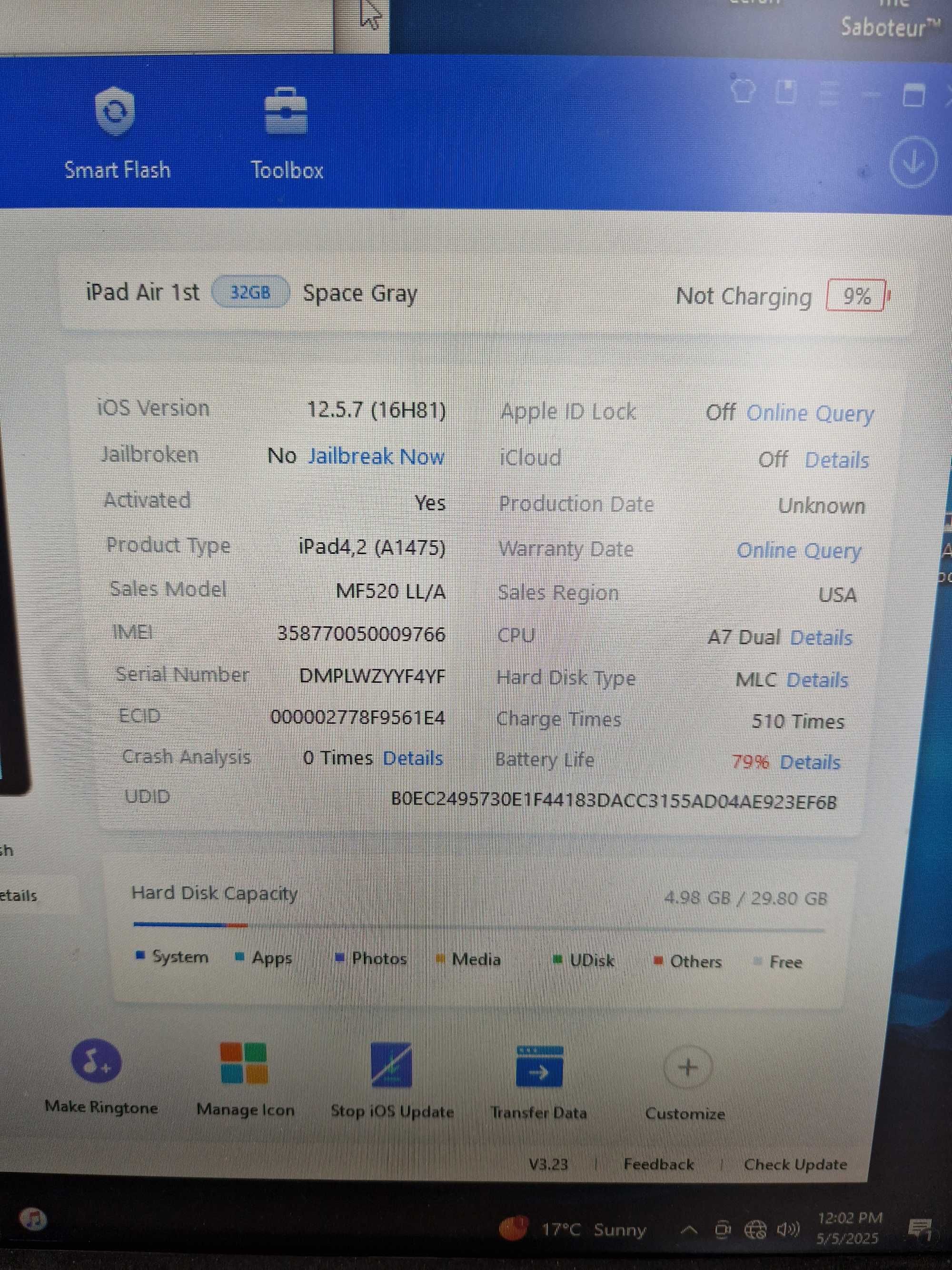 Ipad Air 1 ( Sim Card  )