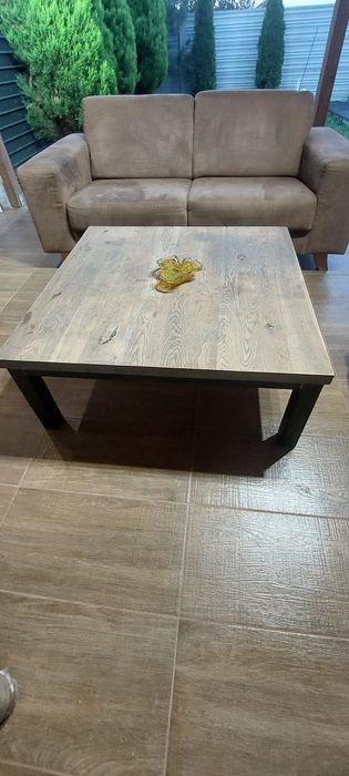 Masa de cafea din lemn și metal