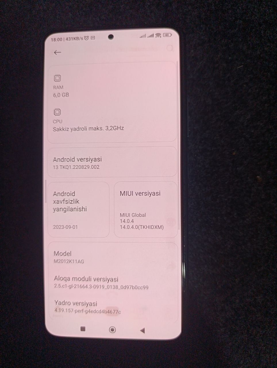 Pocco f3 5G madeli
