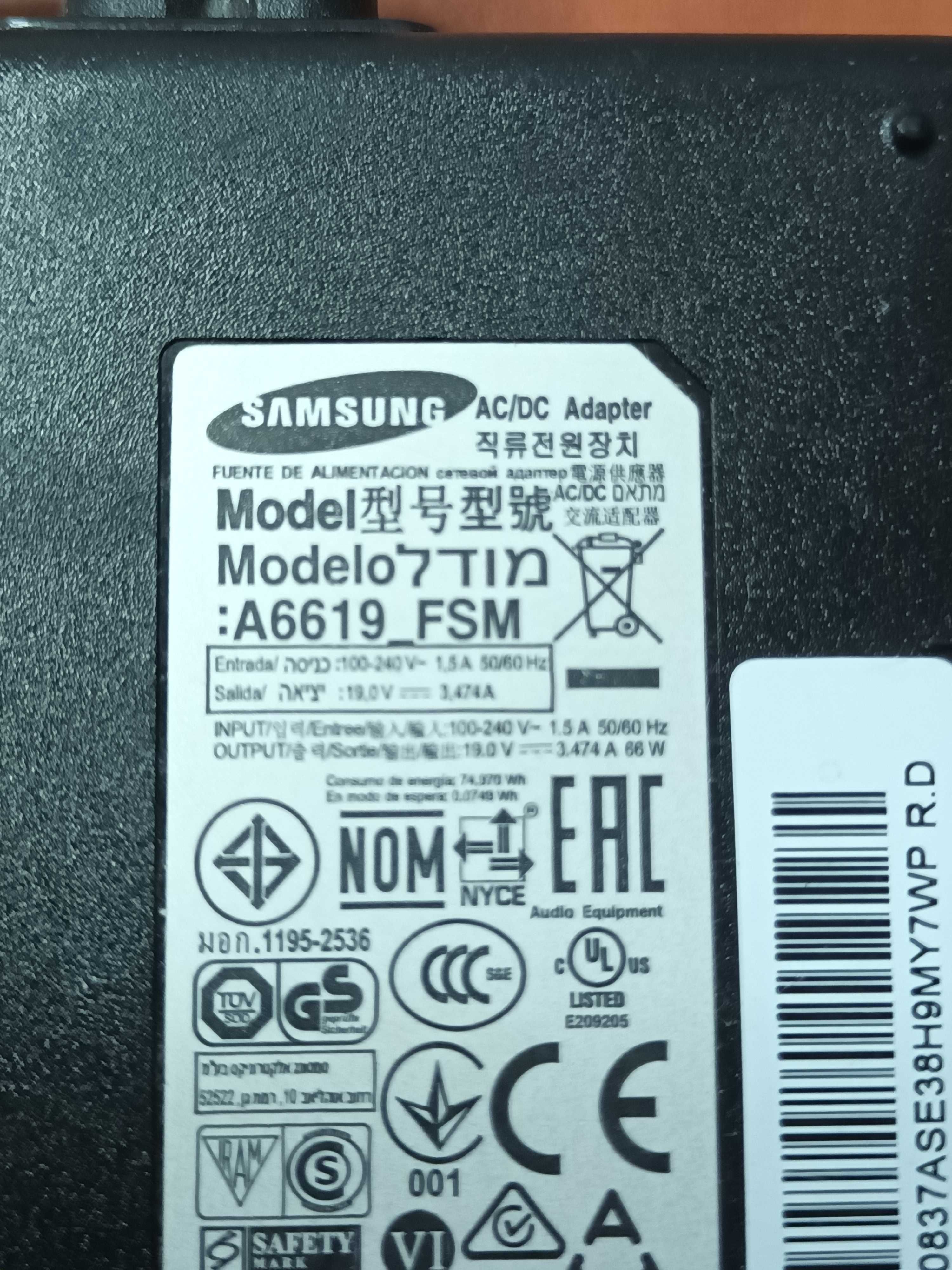 Incarcator alimentator laptop tv monitor Samsung 19v 3,47a A6619