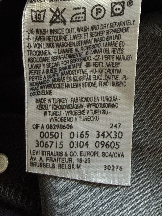 Blugi LEVIS 501 2004 NegruBarbati | Marime 34 x 30 (Talie 85 cm)