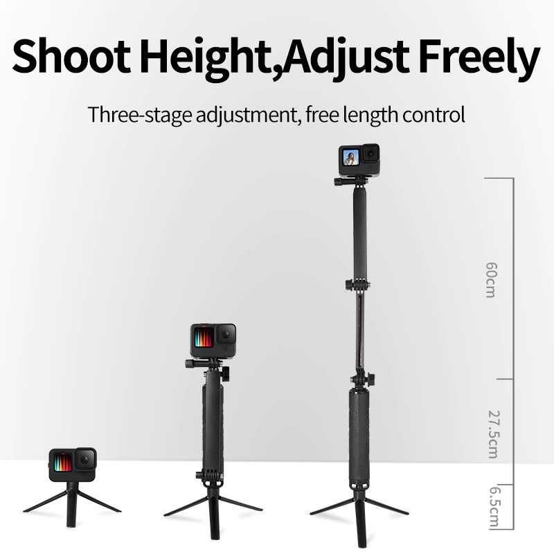 Brat pliabil selfie stick trepied suport filmare GoPro 8 9 10 11 12 13