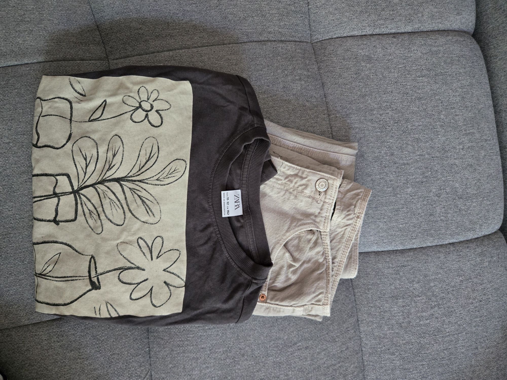 Детски дънки Зара 11-12 г. бежово Zara