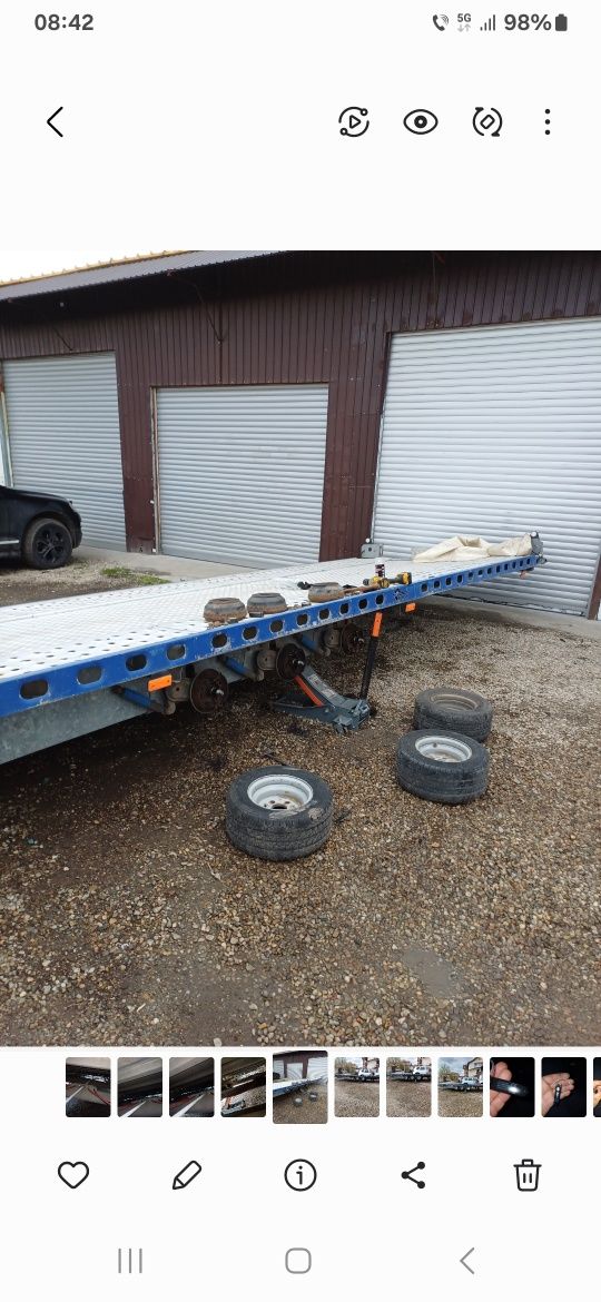 Platforma auto 3 axe rabatabila / basculabila hidraulic / trailer 6 m