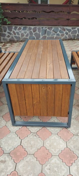 Mobilier terasa, gradina, curte,banca , masa fier si lemn  HoReCa