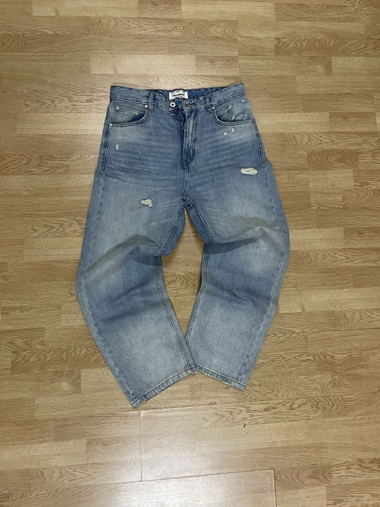 Blue Baggy Jeans Pull&Bear