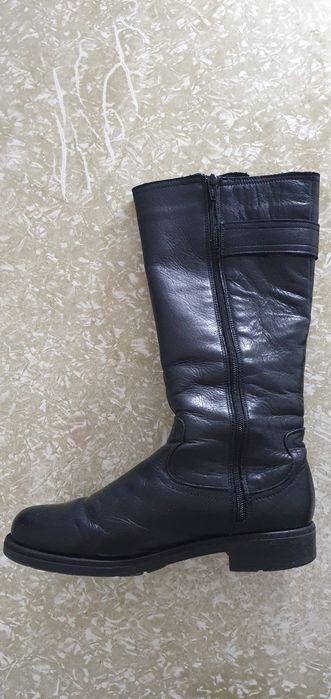Cizme dama din piele,negre,captusite,masura 36