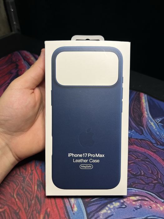 Husa Apple Leather Case Blue iPhone 17 Pro Max