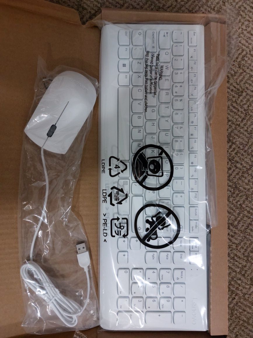 Combo tastatura si mouse cu fir Lenovo
