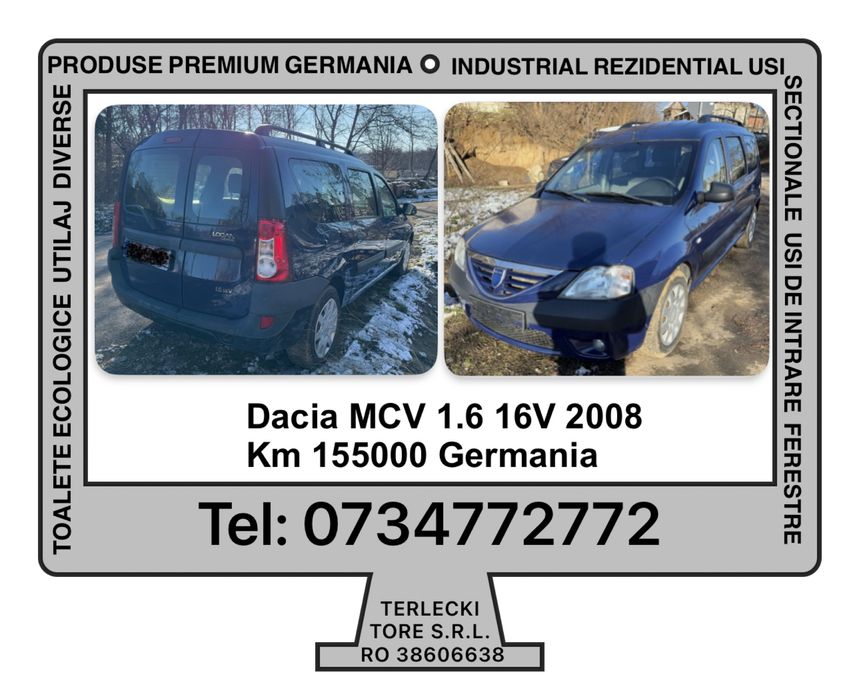 DACIA LOGAN MCV 1.6 16 V  2008 servo ac, geamuri electrice, Germania