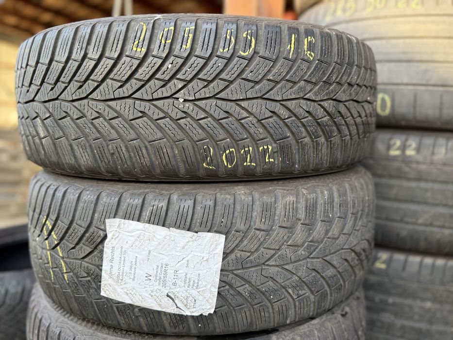 205/55/16 Set 4 buc CONTINENTAL dot 2022.anv M+S iarnă.Impecabile.