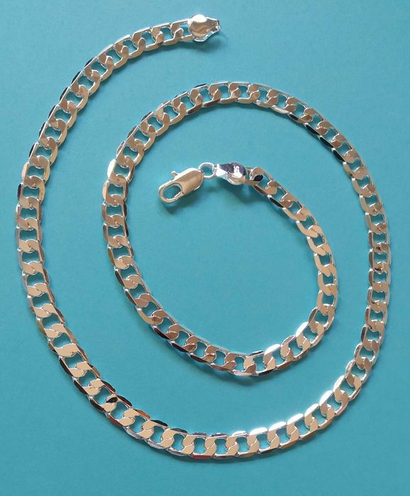 Масивен,сребърен ланец, за дама / момче/момиче.Масивна сребърна гривна