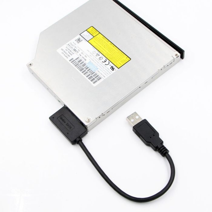 Cablu adaptor SATA 13 pini - USB 2.0 pt unitate optica laptop CD DVD