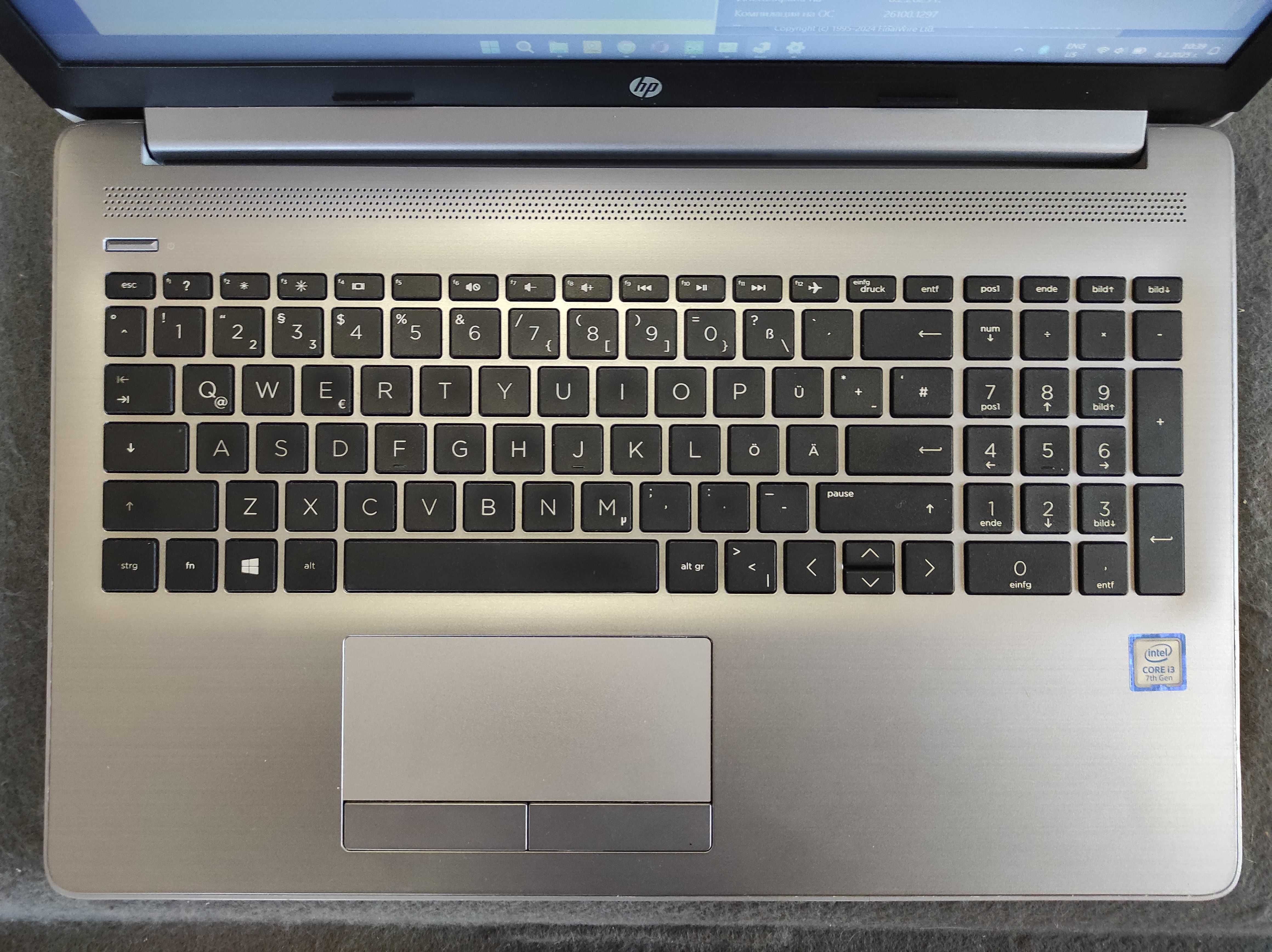 Продавам бърз лаптоп за офис, HP 250 G7, Intel Core i3