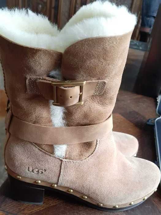 Cizme UGG piele naturala intoarsa, blana de miel, marime 37-38, NOI