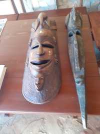 Автентични африкански маски 2 броя, произход Кения и Танзания