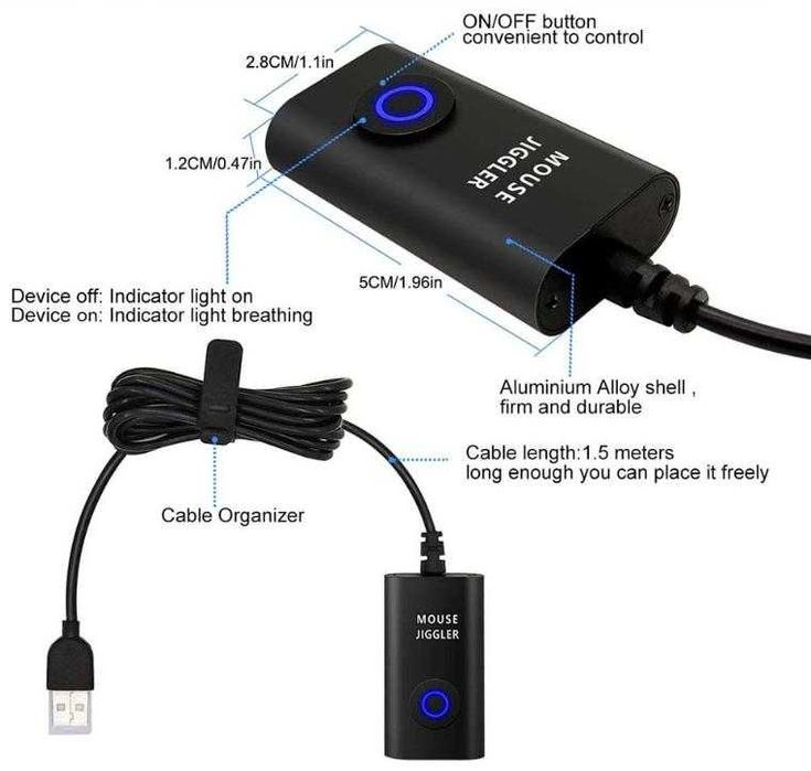 Air Drive Mouse Jiggler Moji Виртуална Мишка Фалшив Симулатор Движение